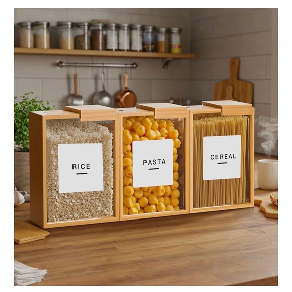 Bamboo Kitchen Storage Containers Set - Picture 4 of 10